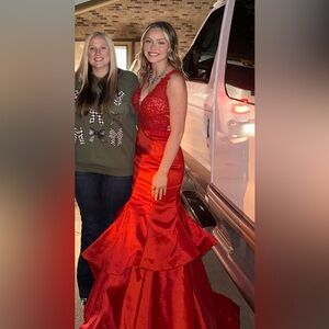 Faviana Red Prom Dress